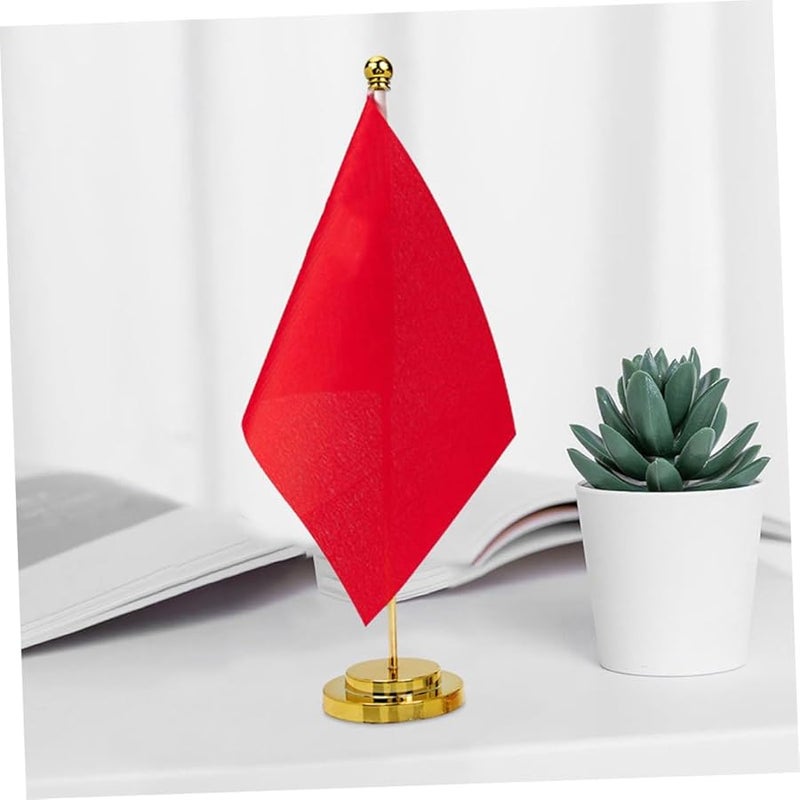 4Pcs Black Table Flag Pole Holder Base Stand For Office Home Decor Desktop Flags - Image 5