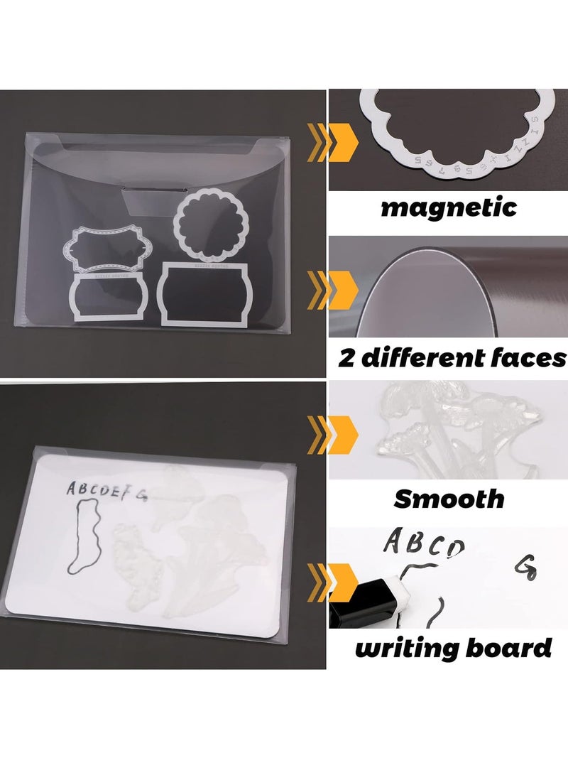 UNIMEIX 24 Pcs Magnetic Sheets for Dies Storage Stamp and Die Storage Pockets Die Cut Storage for Card Making (12 Pcs Sheets+ 12 Pcs Bags, 0.8 mm Thickness - Image 3