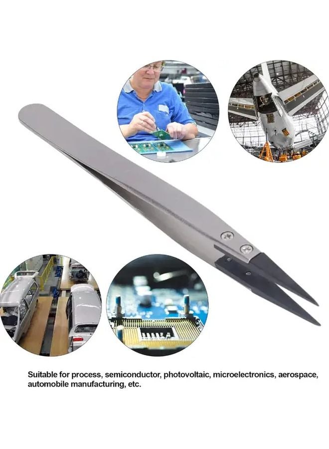 Precision ESD 2A Anti Static Carbon Fiber Tweezers 0 5mm Replaceable Tip - Image 4