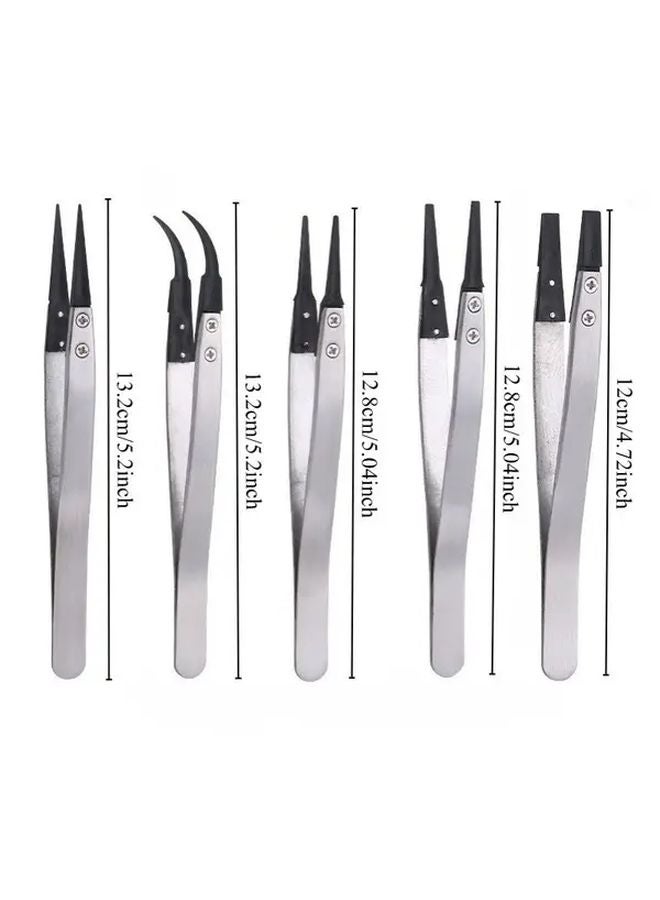 Precision ESD 2A Anti Static Carbon Fiber Tweezers 0 5mm Replaceable Tip - Image 3