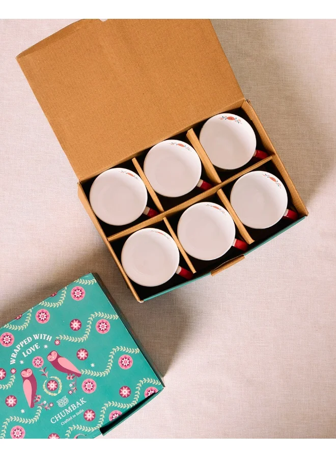 Chumbak Bahaar Mugs Gift Set of 6 | Comes in a Gift Box