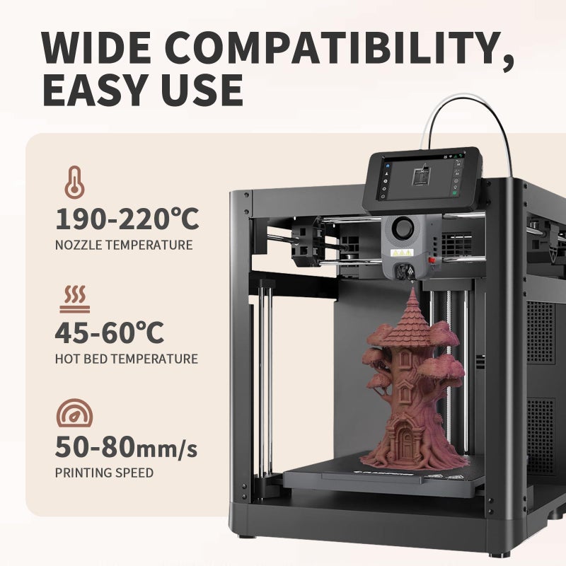 Reprapper Wood PLA Filament Variety Pack - 1.75mm 4 Spool Bundle: Natural, Mahogany, Dark Mahogany & Walnut Real Wood Fiber, Dual Color 3D Printing Material 250g x 4pack - Image 4