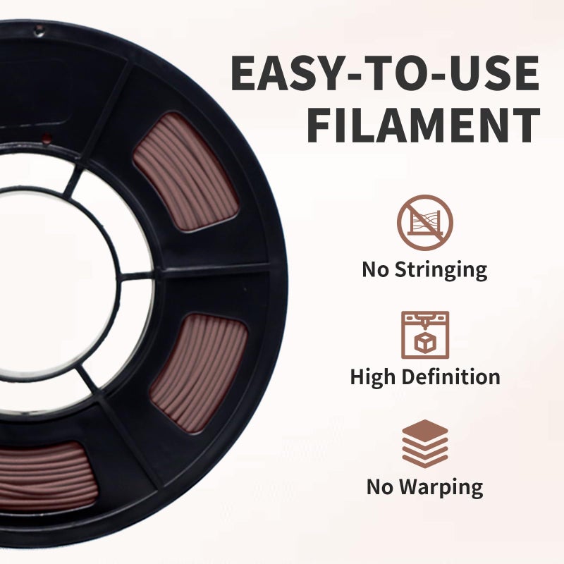 Reprapper Wood PLA Filament Variety Pack - 1.75mm 4 Spool Bundle: Natural, Mahogany, Dark Mahogany & Walnut Real Wood Fiber, Dual Color 3D Printing Material 250g x 4pack - Image 5