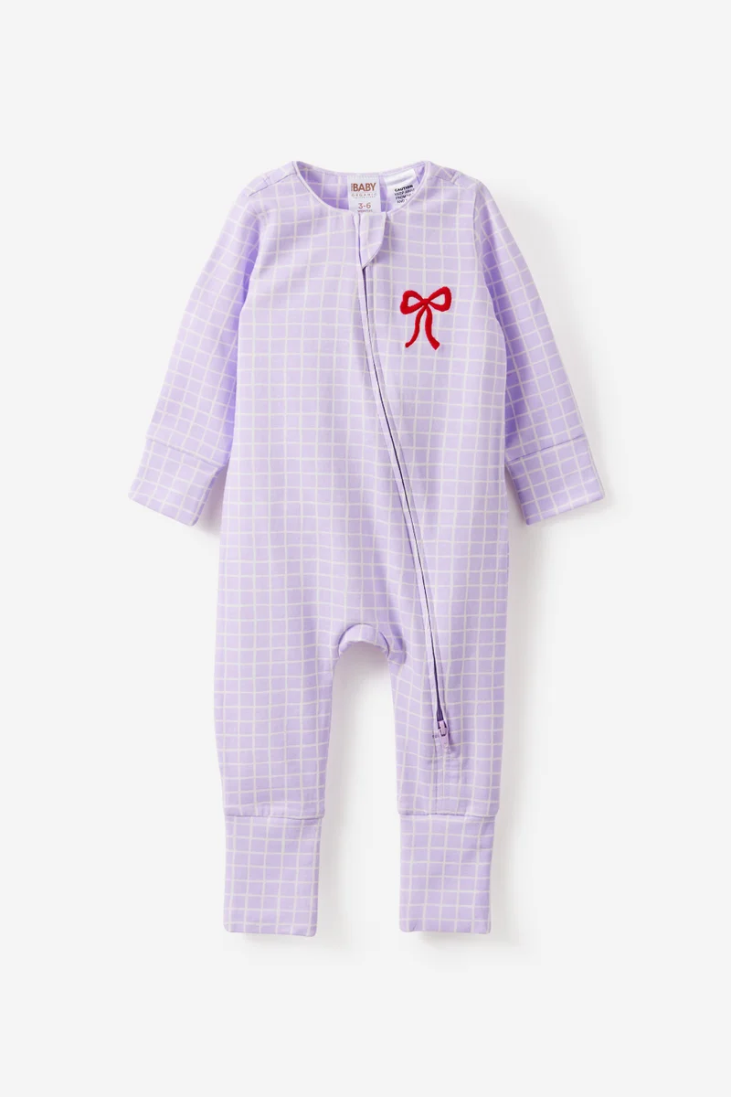 كوتون اون Growie Long Sleeve Zip Romper