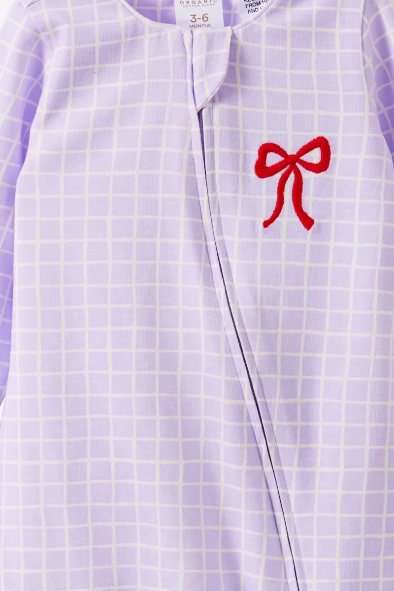 كوتون اون Growie Long Sleeve Zip Romper