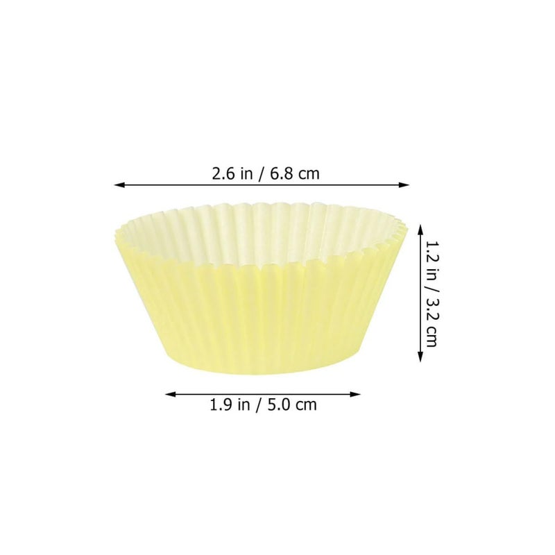 Luxshiny 200pcs Multicolor Greaseproof Parchment Baking Cupcake Liners Medium Size for Party Wedding Dessert Baking - Image 3