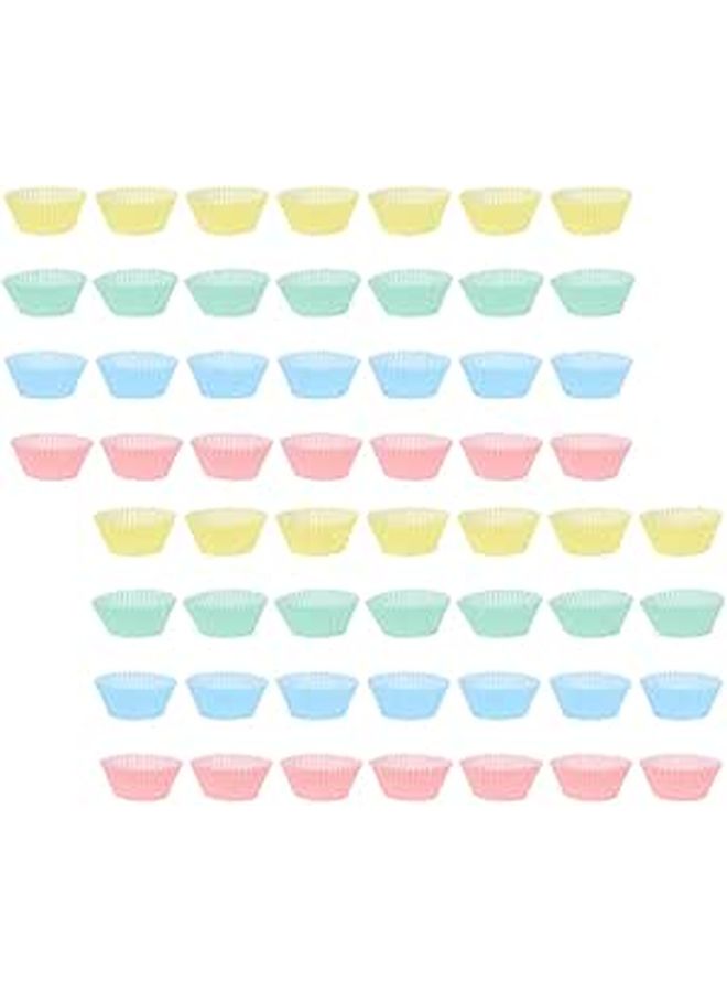 Luxshiny 200pcs Multicolor Greaseproof Parchment Baking Cupcake Liners Medium Size for Party Wedding Dessert Baking - Image 1