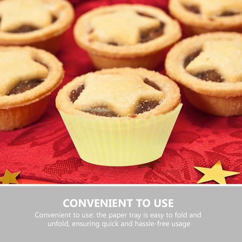 Luxshiny 200pcs Multicolor Greaseproof Parchment Baking Cupcake Liners Medium Size for Party Wedding Dessert Baking - Image 5