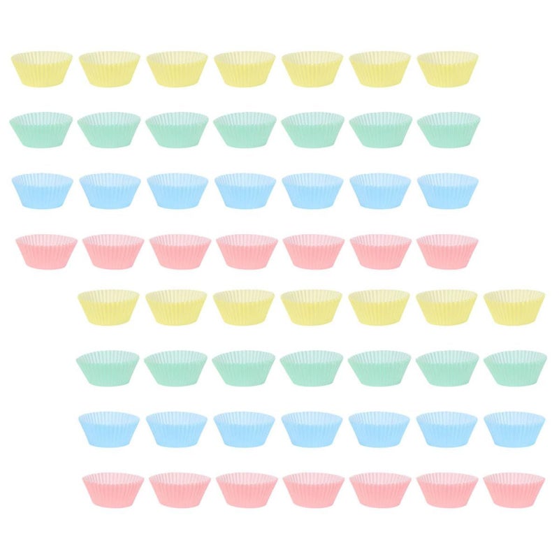 Luxshiny 200pcs Multicolor Greaseproof Parchment Baking Cupcake Liners Medium Size for Party Wedding Dessert Baking - Image 2