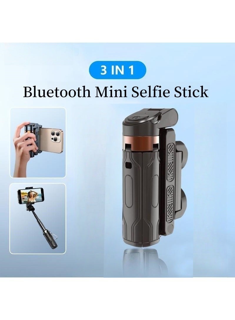 Portable Selfie Stick Travel Tripod for Cell Phone with Remote and Phone Holder, Extendable Selfie Stick for Mobile Phone, Tripod for Video Recording, Black