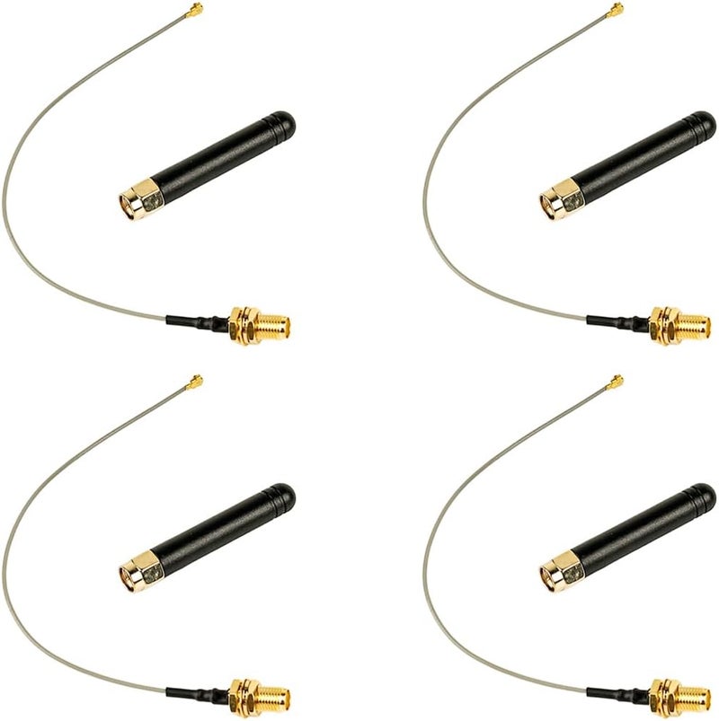 NEXTION LoRa Antenna 915MHz Pigtail 2dBi U.FL to SMA Cable for Heltec 915 MHz ESP32 LoRa CubeCell Board HTCC-AB02S GPS Module (Pack of 4) - Image 1