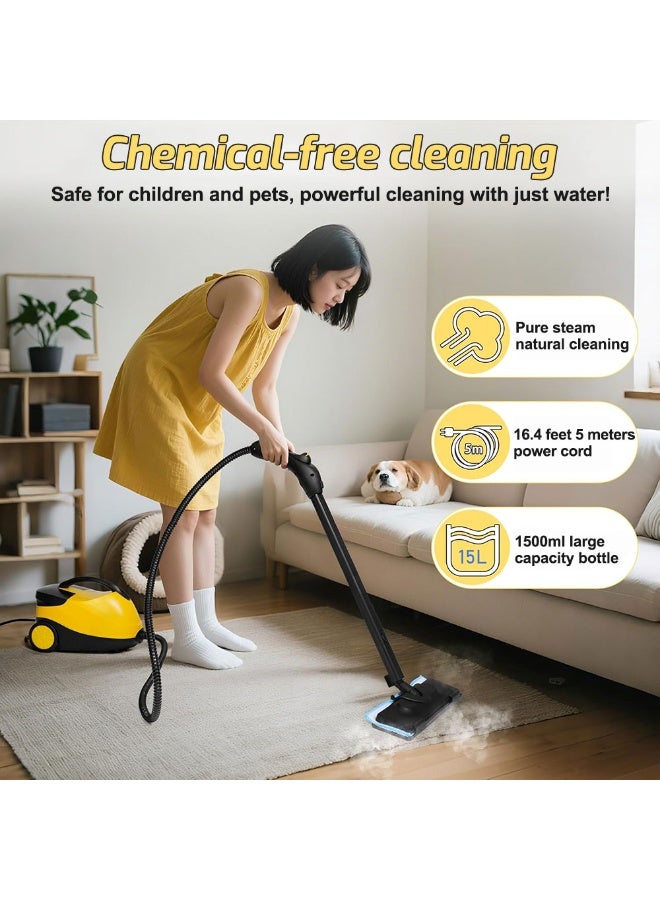 ROBAYSE Steam Cleaner, 2000 W, 4 Bar Steam Pressure, 1.8 Liter Tank Capacity, High Temperature Kills 99.99% of Viruses & Bacteria - Image 2