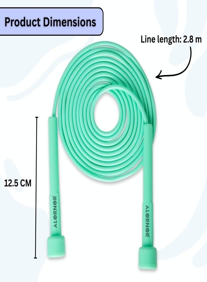 ALORNOR Skipping Rope for Men, Women and Children Jumping Rope With Adjustable Height Speed Skipping Rope for Exercise Workout, Gym, Sports, Fitness Adjustable Exercise Rope, Home Workouts. (Green) - Image 5