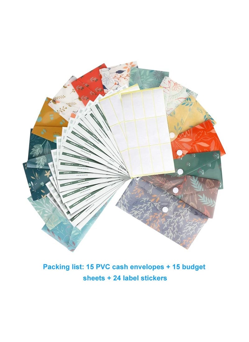 Y&D - 15 Budget Envelopes Waterproof Cash Envelope Reusable Plastic Money for Budgeting and Saving - Image 1