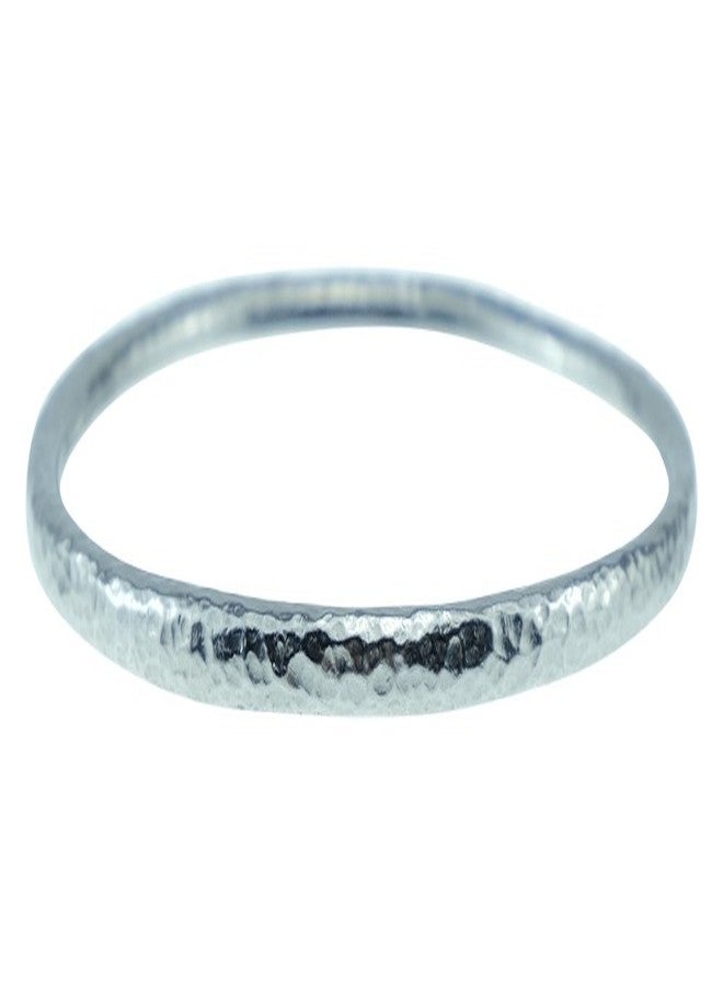 Pirantin 10th Anniversary Bangle for Him & Her - Pure Tin Beaten Bangle Inscribed With 10 Years … (Large) - Image 2