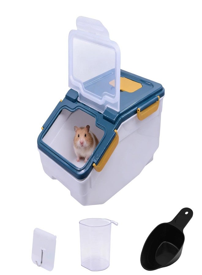 MXCELL Extra Large Chinchilla Sand Bath Container Kit Plastic Dust Bath House Hamster Shower Room for Hedgehog Guinea Pig Squirrel Small Animals(Blue) - Image 1