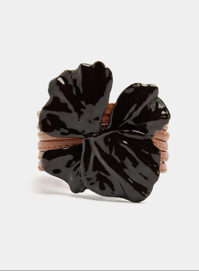 بارفوا سوار متعدد مع زهرة مينا متعددة الألوان