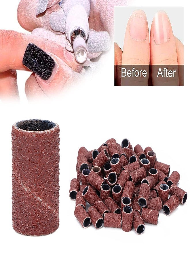 Yinhing Sanding Bands Grit File Sand, Grit Sanding Bands for Nail Drill, 100pcs Nail Sanding Bands Pedicure Manicure Polishing Remove Dead Skin (HQ-04 120#) - Image 2
