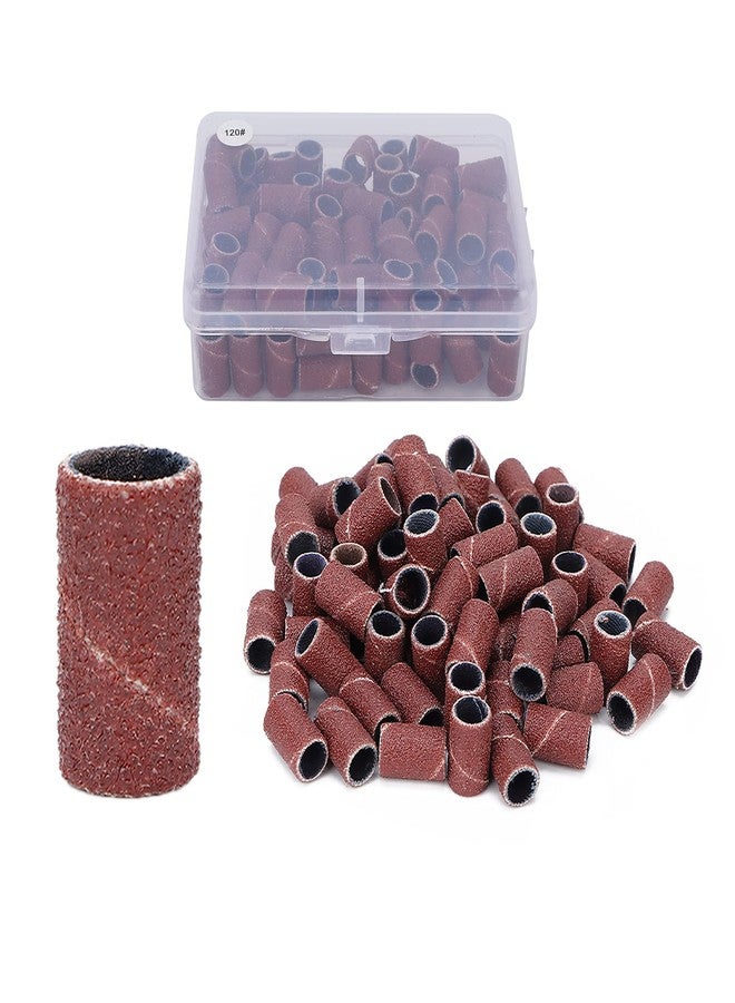 Yinhing Sanding Bands Grit File Sand, Grit Sanding Bands for Nail Drill, 100pcs Nail Sanding Bands Pedicure Manicure Polishing Remove Dead Skin (HQ-04 120#) - Image 1