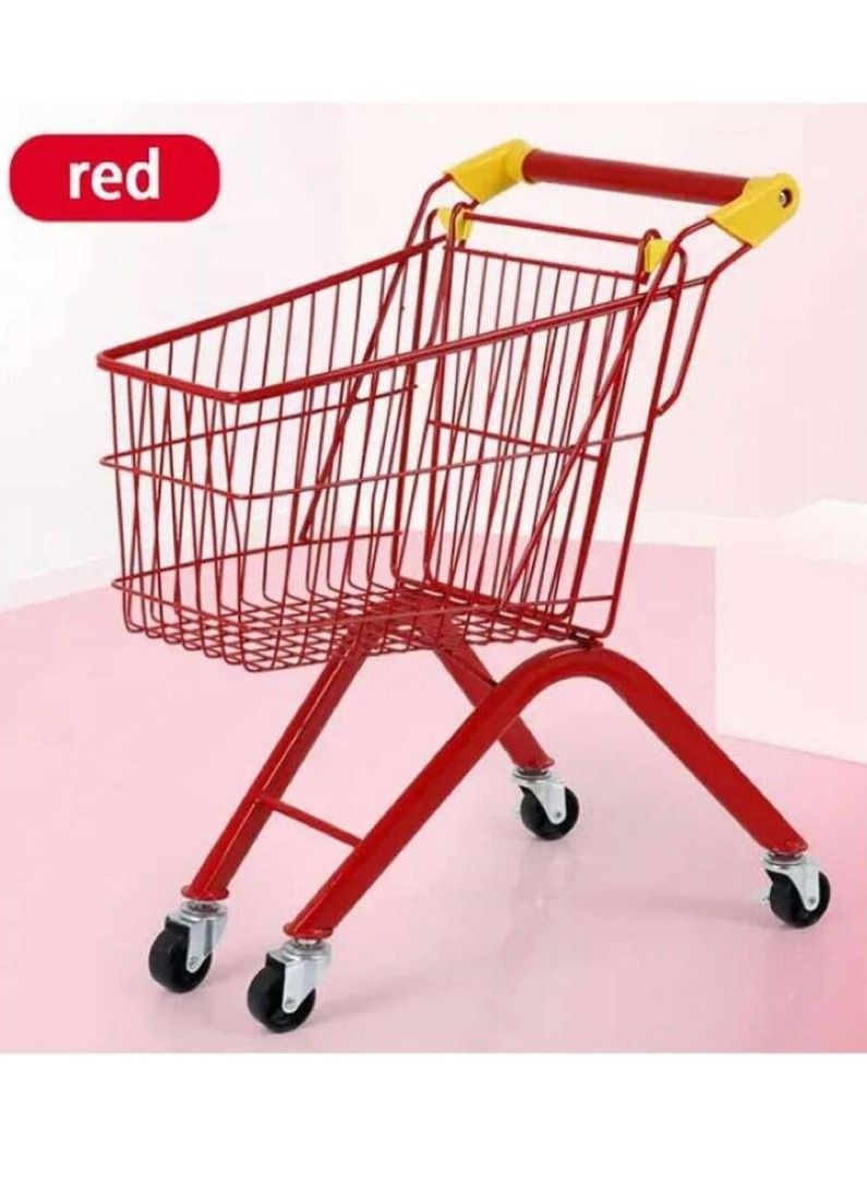 Multi-Colored Metal Shopping Cart For Children, One Piece - Image 3