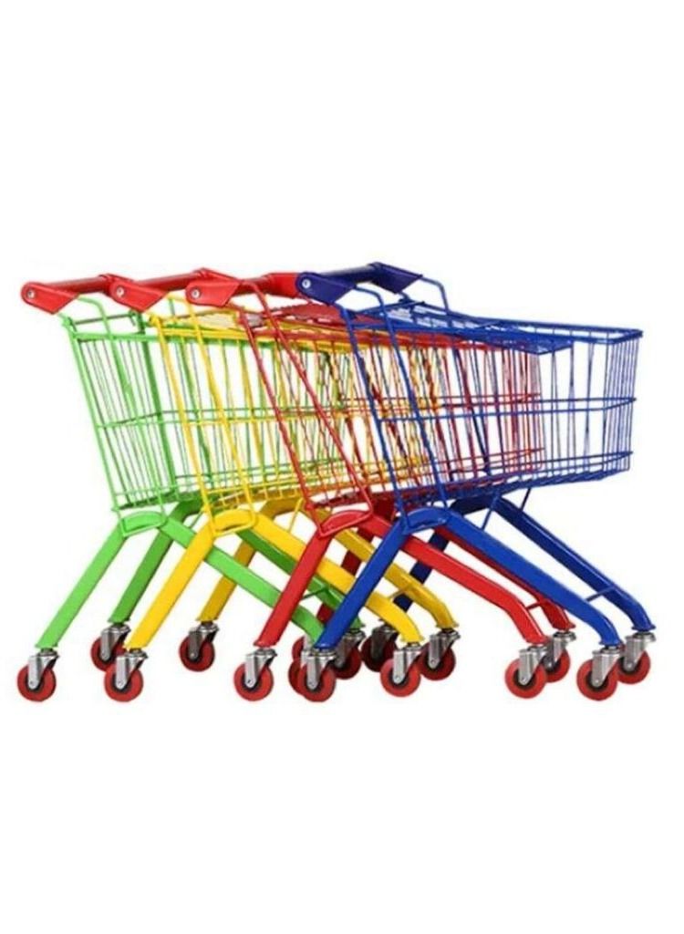 Multi-Colored Metal Shopping Cart For Children, One Piece - Image 1