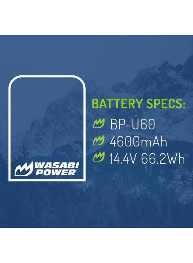 Wasabi Power Battery for Sony BP-U60 and Sony PMW-100, PMW-150, PMW-160, PMW-200, PMW-300, PMW-EX1, PMW-EX1R, PMW-EX3, PMW-EX160, PMW-EX260, PMW-EX280, PMW-F3, PXW-FS5, PXW-FS7 - Image 3