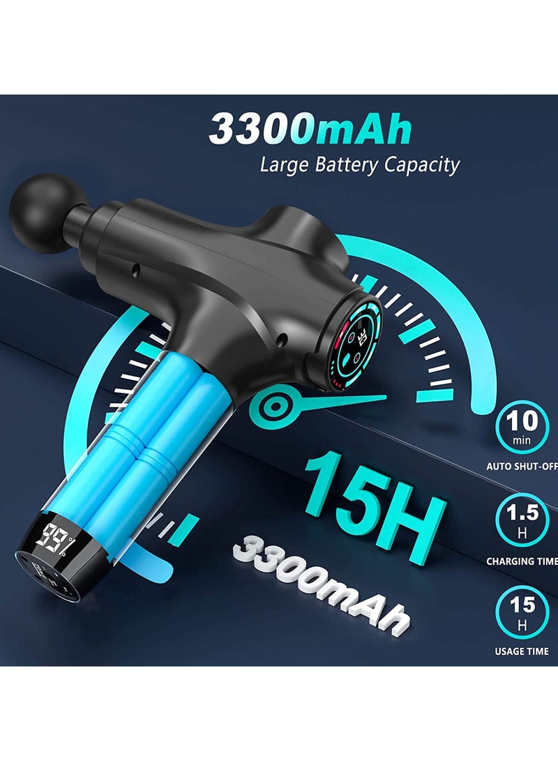 عربست مسدس تدليك، مسدس تدليك عضلات الجسم بالقرع العميق للرياضيين لتخفيف الآلام، مسدس تدليك رياضي كهربائي محمول هادئ بسرعات عالية، مسدس تدليك الأنسجة العميقة للعضلات والرقبة والظهر والكتف - Image 3