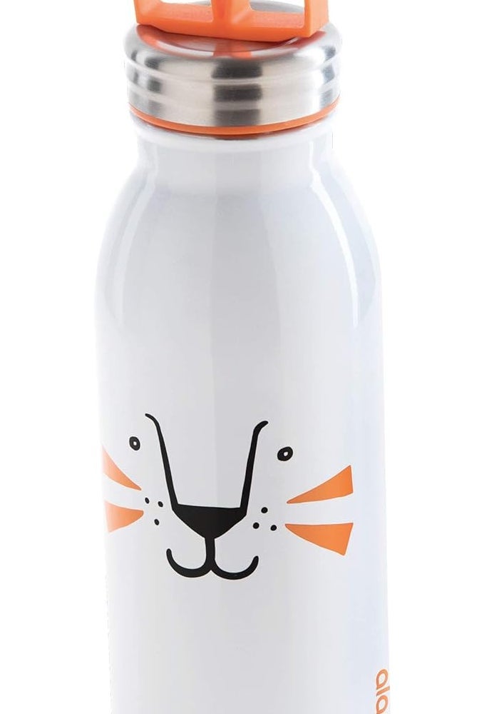 Aladdin Zoo Thermavac™ Stainless Steel Water Bottle 0.43L Lion - BPA-Free, Leakproof, Keeps Cold for 7 Hours - Image 1