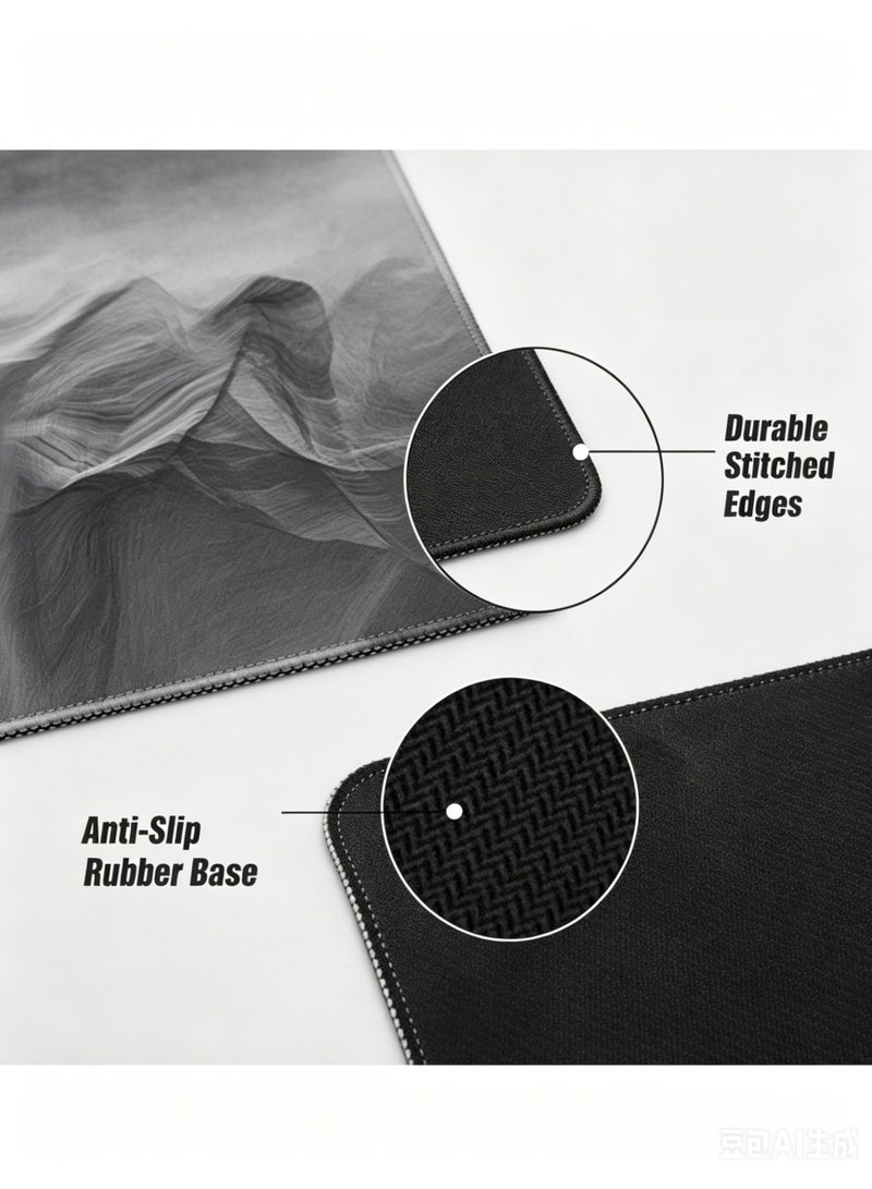 Snooe Large Mouse Pad, Keyboard Gaming Mousepad Waterproof Desktop Protector & Cover, Decorative Laptop Art Mouse Pad - Image 4