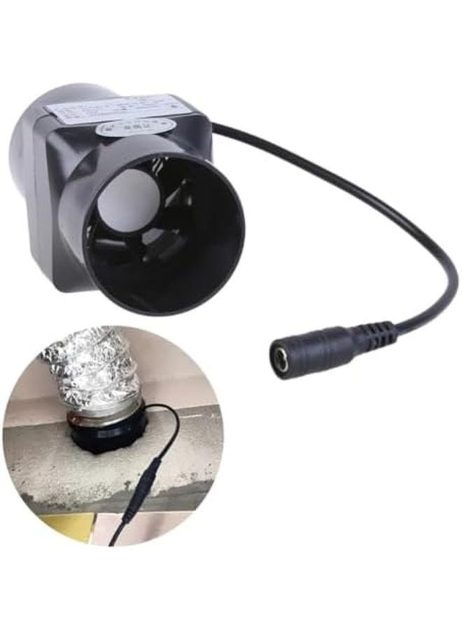 White Inline Duct Fan 12V 6W Powerful Exhaust Blower 50mm for HVAC Grow Tent Basement - Image 4