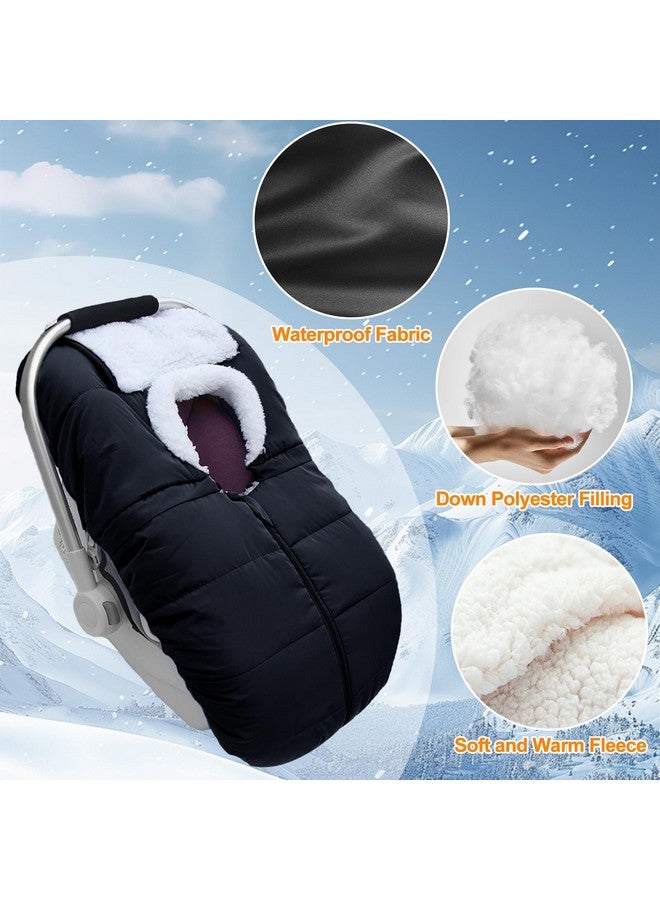 Fairy Baby Winter Car Seat Cover for Babies Carseat- Waterproof, Warm Car Seat Cover Baby - Universal Winter Cover for Back Seat, Infant Car Seat & Baby Carseat（Black） - Image 5