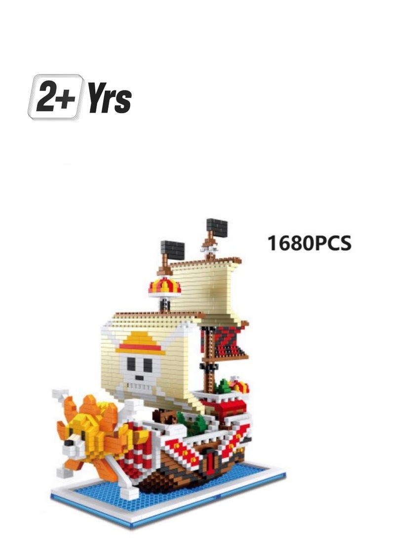 General 1680 Pcs One Piece THOUSAND SUNNY Building Block Children's Birthday Gift  - Image 1