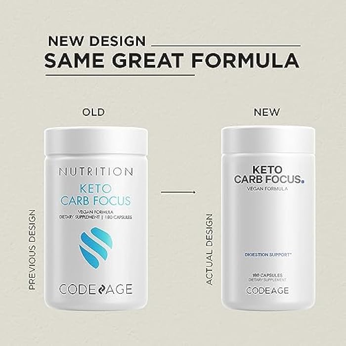 Codeage Keto Carb, White Kidney Bean, Green Tea & Cinnamon Bark Supplement, Triple Action Keto Cheat Vegan Pills, Ketogenic, Low Carb Diet Sugar, 3 Months Supply, Non-GMO, Gluten-Free, 180 Capsules - Image 3