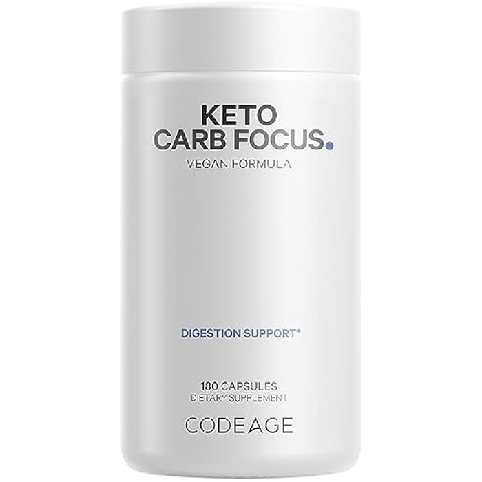 Codeage Keto Carb, White Kidney Bean, Green Tea & Cinnamon Bark Supplement, Triple Action Keto Cheat Vegan Pills, Ketogenic, Low Carb Diet Sugar, 3 Months Supply, Non-GMO, Gluten-Free, 180 Capsules - Image 1