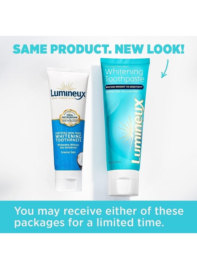 Lumineux Teeth Whitening Toothpaste - Natural & Enamel Safe for Sensitive & Whiter Teeth - Certified Non-Toxic, Fluoride Free, No Alcohol, Artificial Colors, SLS Free & Dentist Formulated - Image 2