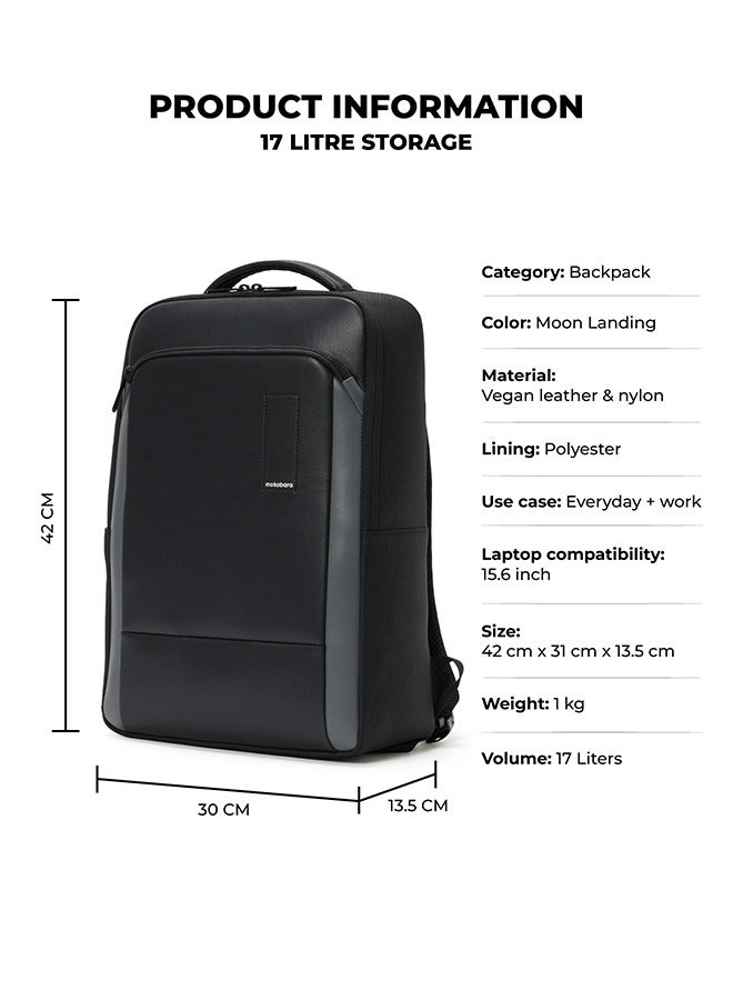 Mokobara MOKOBARA The Spacewalk Backpack 17L Premium Nylon 15.6" Unisex Laptop Backpack (Black) - Image 3