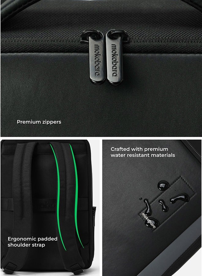 Mokobara MOKOBARA The Spacewalk Backpack 17L Premium Nylon 15.6" Unisex Laptop Backpack (Black) - Image 4