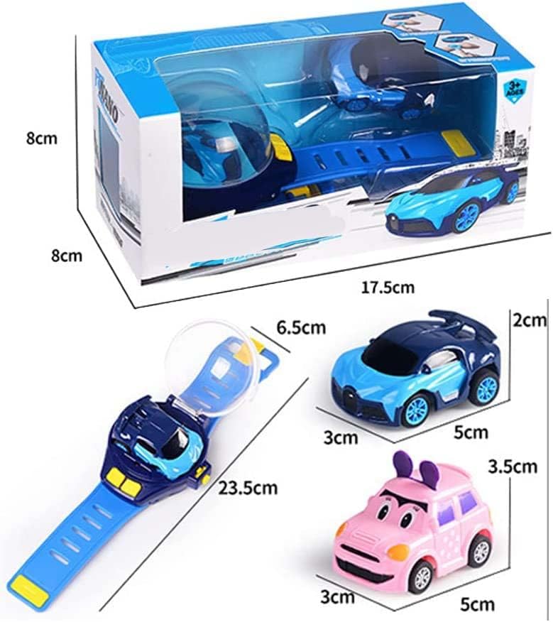 ويوبلز ساعة ألعاب سيارة صغيرة جديدة تعمل بالتحكم عن بعد لعام 2022 - ساعة يد لطيفة على شكل سيارة سباق تعمل بالتحكم عن بعد بتردد 2.4 جيجاهرتز، سيارة صغيرة كرتونية تعمل بالتحكم عن بعد قابلة للشحن عبر منفذ USB، ألعاب تفاعلية، هدية للأولاد والبنات (أحمر) - Image 5