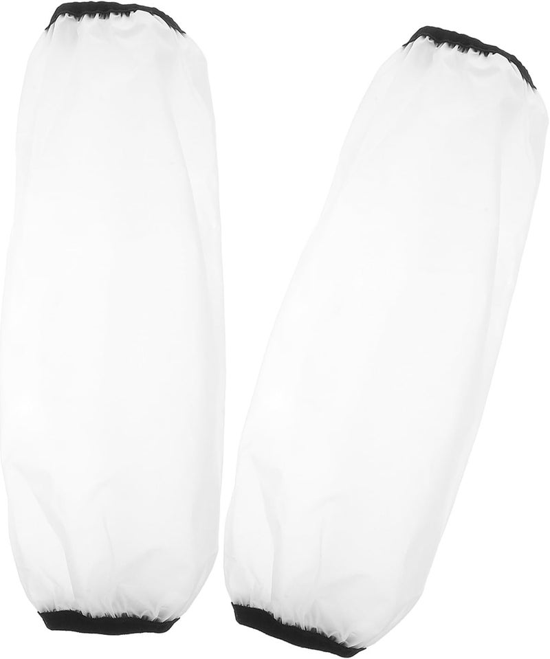 Garneck Waterproof Arm Sleeves Protective Oversleeves Oilproof Long Thick White Arm Protectors for Housework Gardening Welding Tasks - Image 1