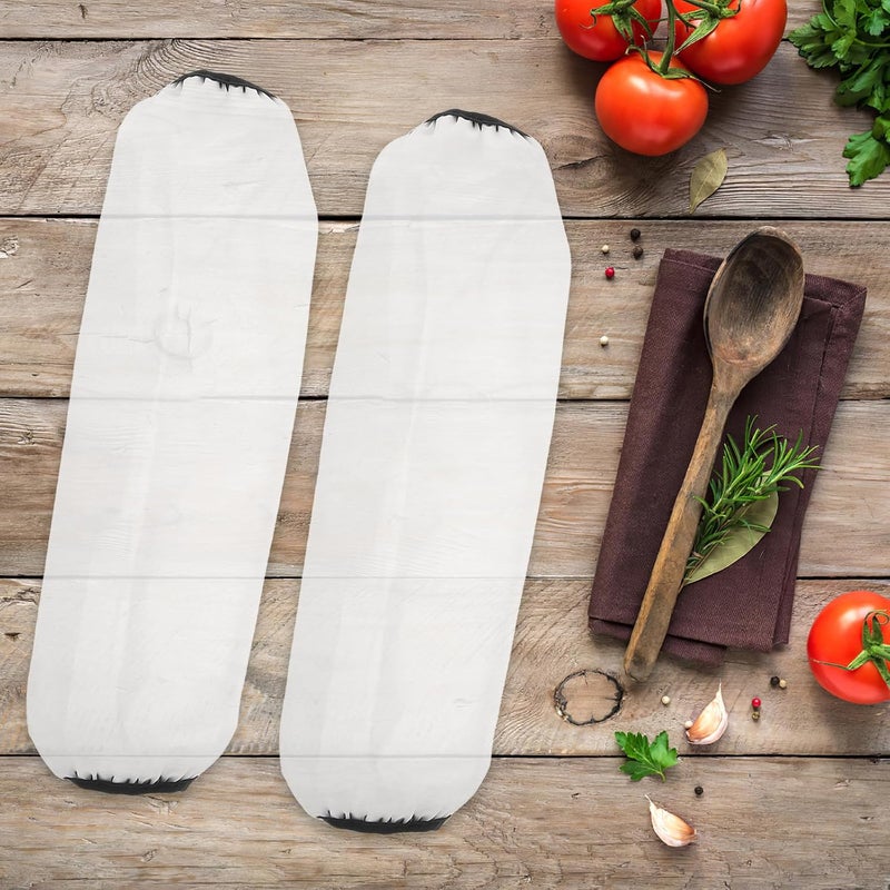 Garneck Waterproof Arm Sleeves Protective Oversleeves Oilproof Long Thick White Arm Protectors for Housework Gardening Welding Tasks - Image 5