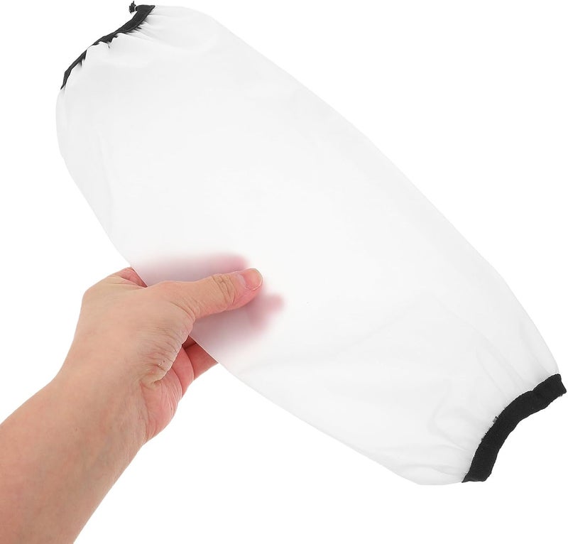 Garneck Waterproof Arm Sleeves Protective Oversleeves Oilproof Long Thick White Arm Protectors for Housework Gardening Welding Tasks - Image 3