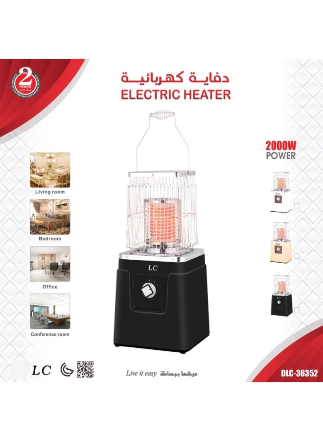 ال سي دفاية كهربائية 2000 واط | للمكتب وغرفة النوم والمعيشة | موديل DLC-36352 من LC | ضمان سنتين - Image 2