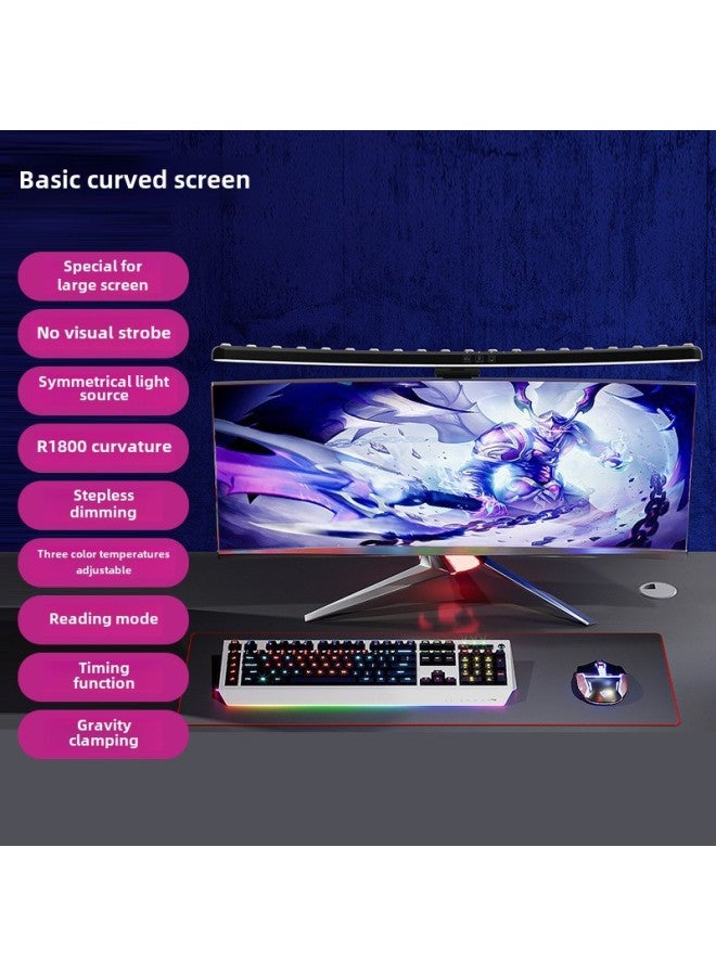 Source Fixed Logo Asymmetrical Eye Protection Led Desk Lamp Computer Lamp Monitor Screen Hanging Lamp-Specifications:TB-301SF6 Length 600mm Curved Screen Computer Light-Power:5W  - Image 1