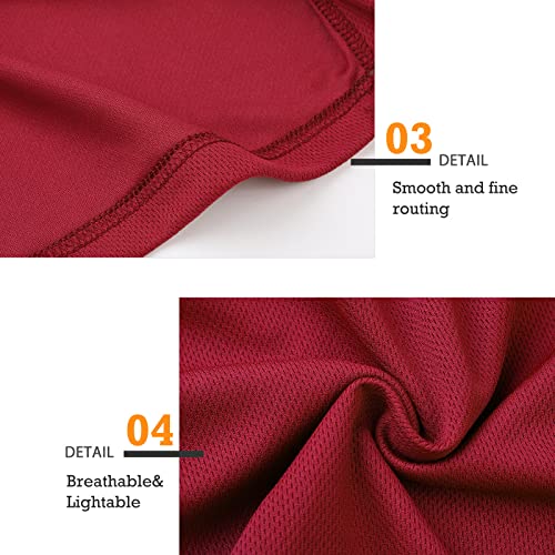 Surenow Mens Running Gym Shorts 3 Inch Breathable Lightweight Athletic Sport Shorts Training Workout Shorts with Pockets Red - Image 5