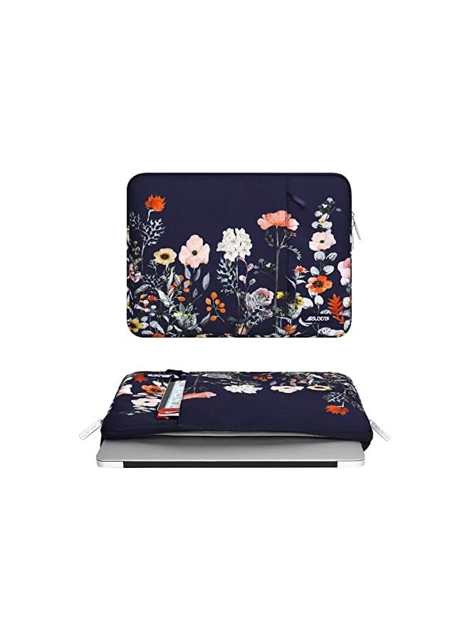 موسيسو حقيبة لاب توب متوافقة مع ماك بوك اير 13 بوصة M2 A2681 M1 A2337 A2179 A1932 / Pro 13 M2 M1 A2338 A2251 A2289 A2159 A1989 A1706 A1708، حقيبة عمودية من البوليستر مع جيب، أزرق - Image 2