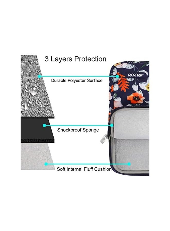 موسيسو حقيبة لاب توب متوافقة مع ماك بوك اير 13 بوصة M2 A2681 M1 A2337 A2179 A1932 / Pro 13 M2 M1 A2338 A2251 A2289 A2159 A1989 A1706 A1708، حقيبة عمودية من البوليستر مع جيب، أزرق - Image 3