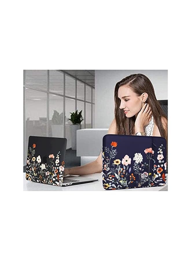 موسيسو حقيبة لاب توب متوافقة مع ماك بوك اير 13 بوصة M2 A2681 M1 A2337 A2179 A1932 / Pro 13 M2 M1 A2338 A2251 A2289 A2159 A1989 A1706 A1708، حقيبة عمودية من البوليستر مع جيب، أزرق - Image 5