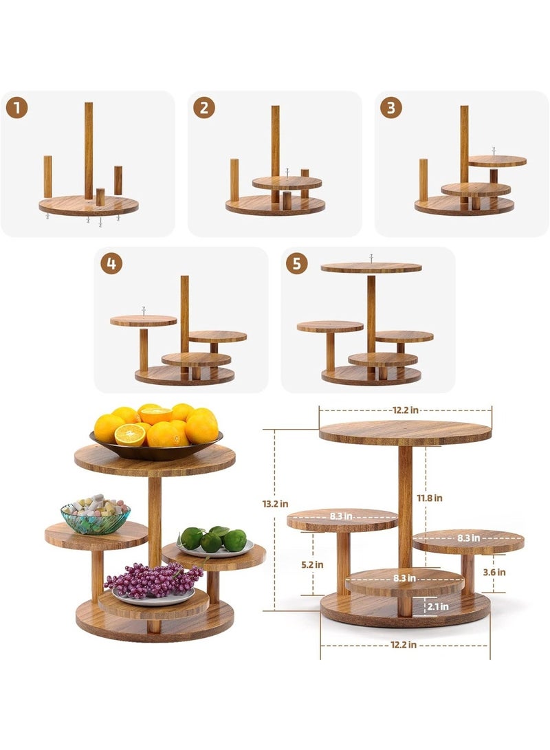 Bukela 4 Tier Cake Stand for 50 Cupcakes, Stand for Desserts, Cakes, Doughnuts, Fruit Cake Stand and Pretzel Stand for Christmas, Wedding, Birthday - Image 4