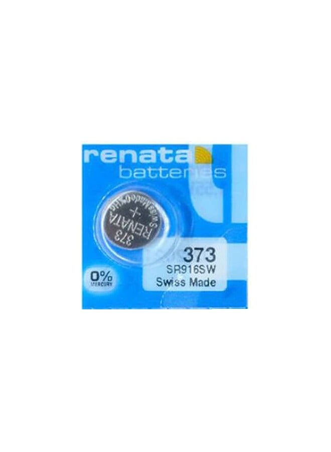 Renata wristwatch battery - Swiss made, 1.55V button cell, Renata Long Life Battery, Strap (1 pcs) 373-1, SR916SW