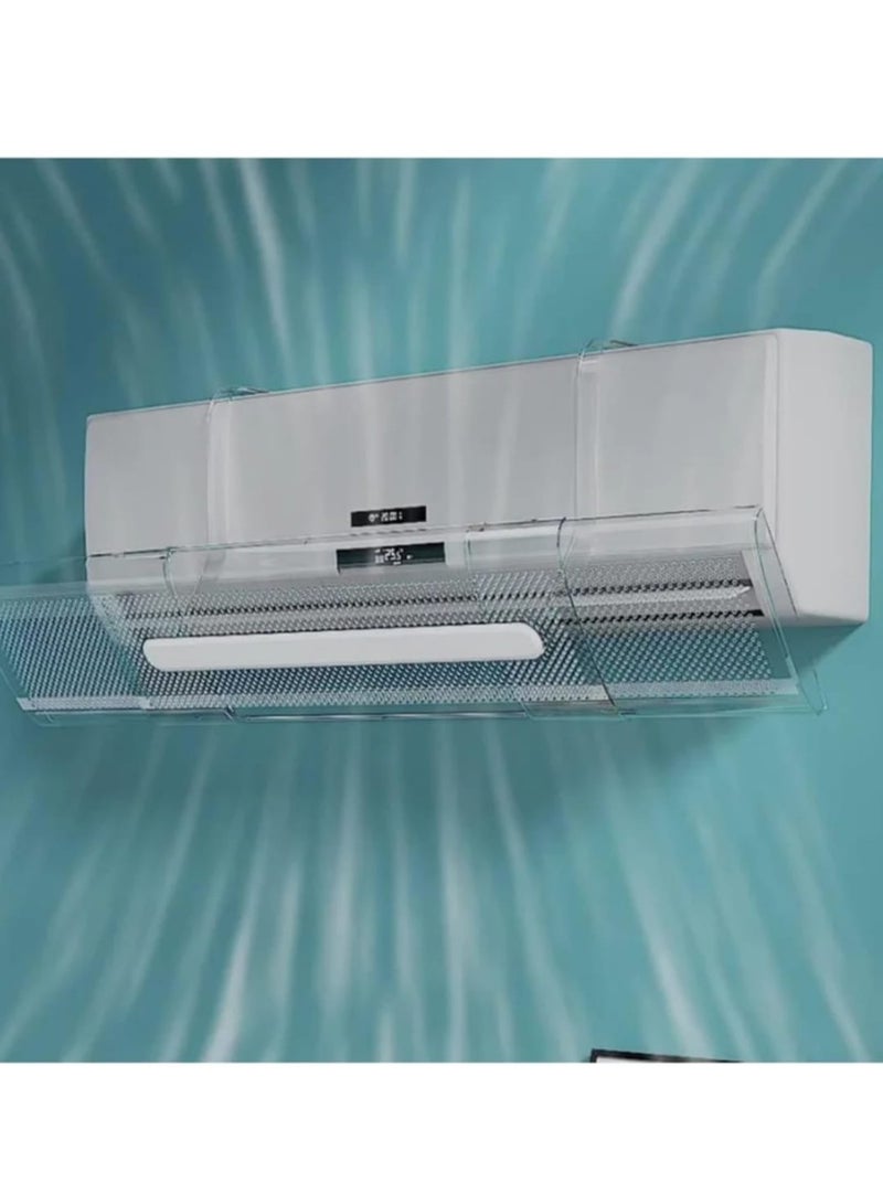 Transparent Adjustable Air Conditioner Wind Deflector – 270° Rotatable Airflow Guard Compatible with 99% AC Units – Protects from Headaches, Joint Pain & Dry Skin - Image 1